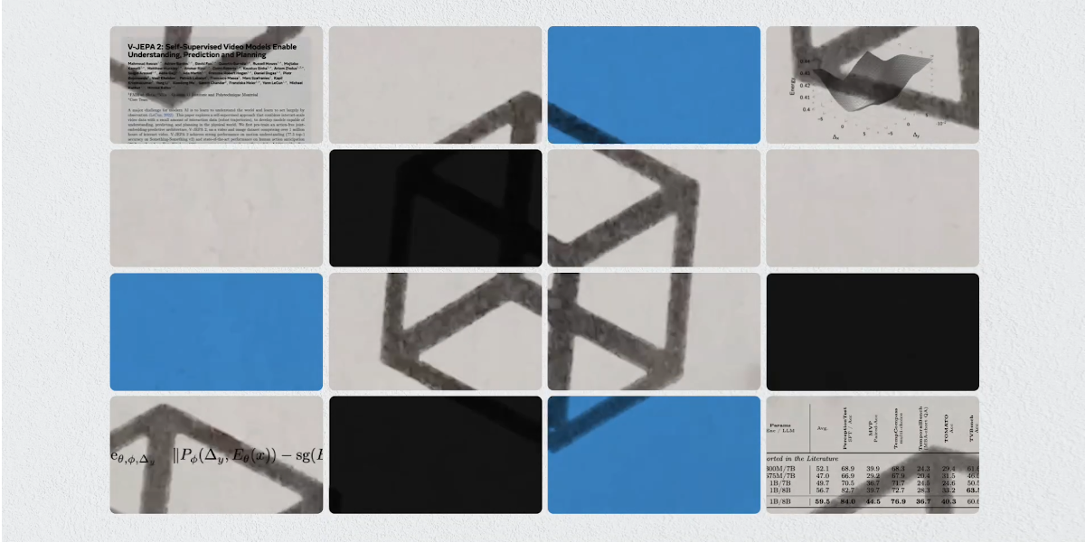 V-JEPA 2, a model that uses videos to learn real world physics